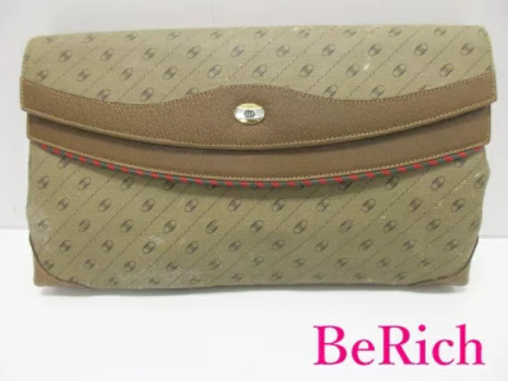 Gucci Clutch Bag Accessories Collection Canvas Leather